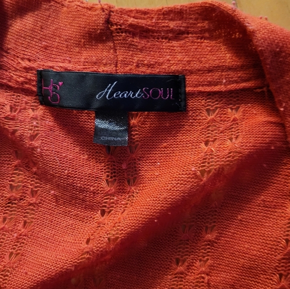 Orange cap sleeve cardigan - Picture 2 of 3